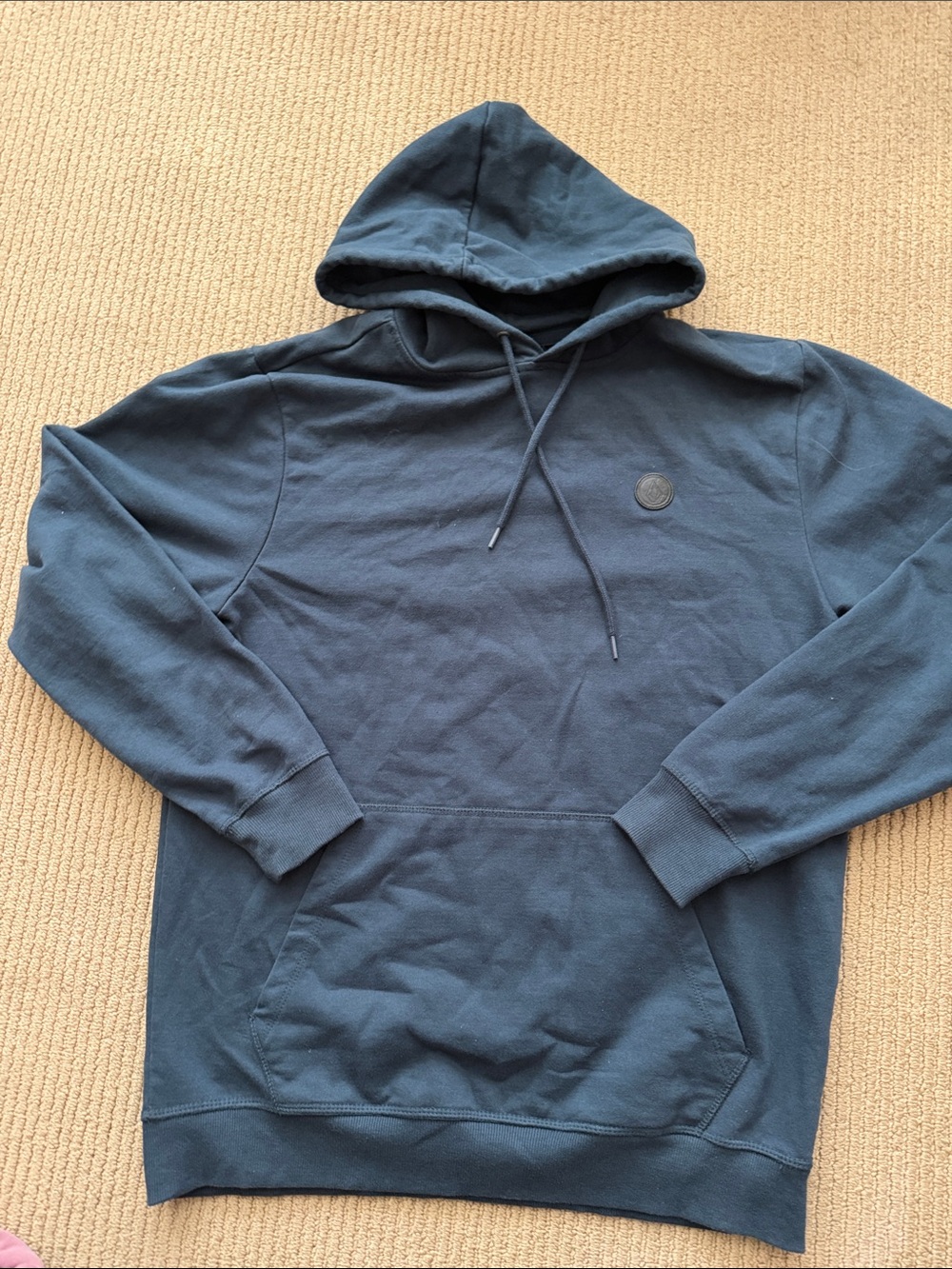Men's Volcom teal blue Hooded Sweatshirt - Classic Pullover Hoodie sz XL